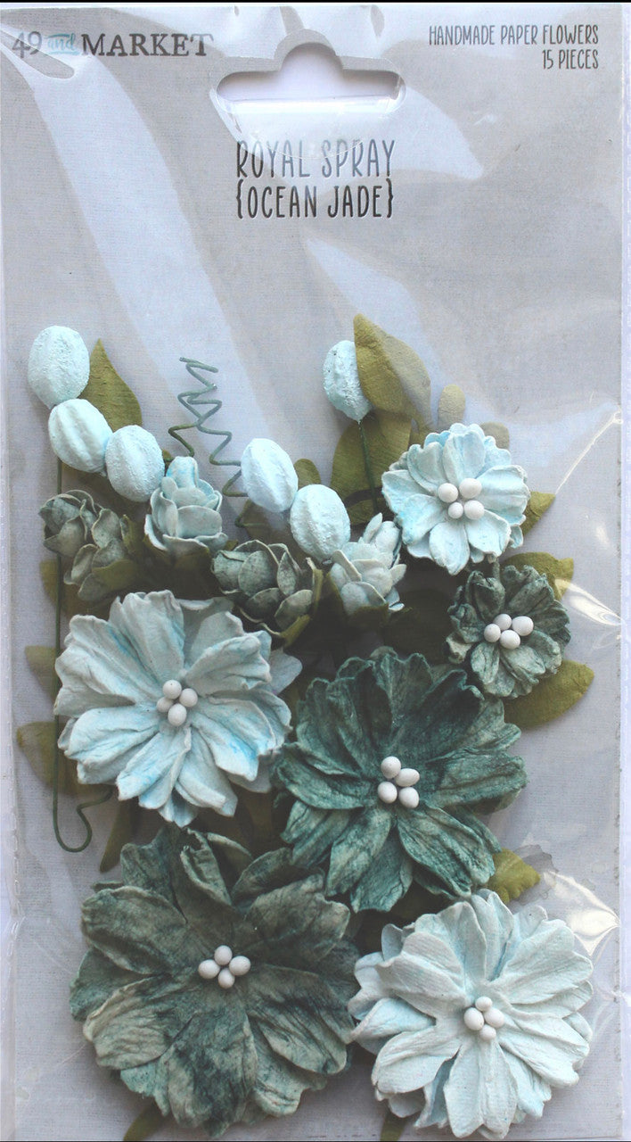 49 and Market Royal Spray Ocean Jade Flowers